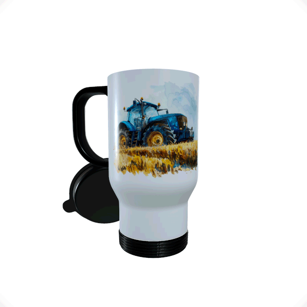 Blue Tractor Thermal Travel Mug